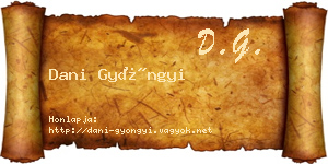 Dani Gyöngyi névjegykártya