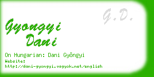 gyongyi dani business card