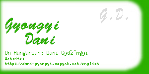 gyongyi dani business card